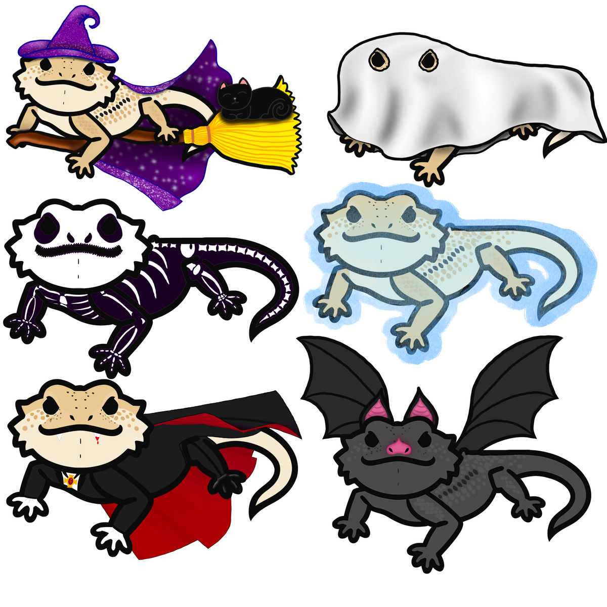 Holiday Beardies, Series 2 Sticker Pack