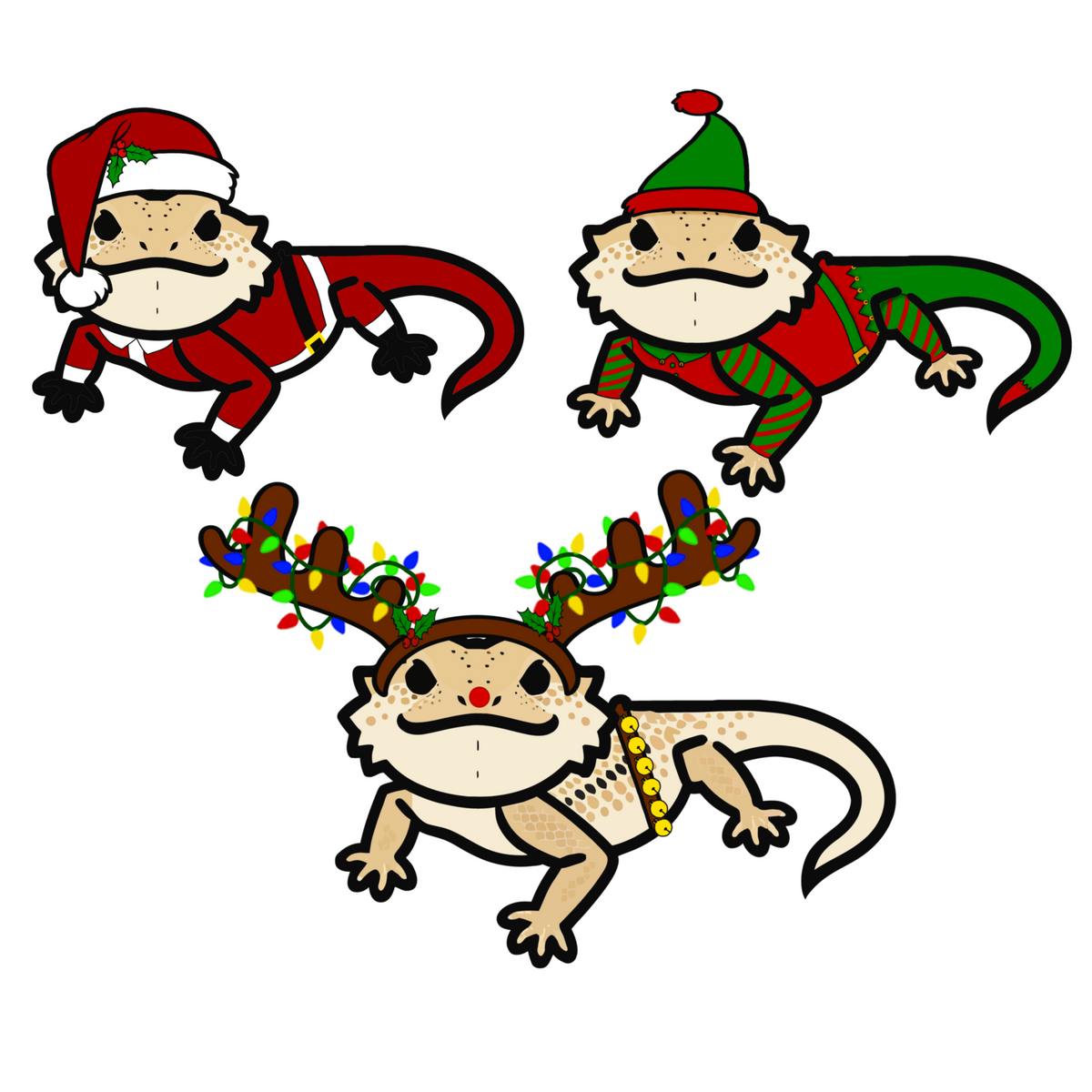 Holiday Beardies, Series 1 Sticker Pack
