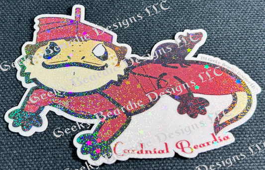 Cardinal Beardia Sticker