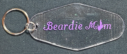 Beardie Mom Keychain