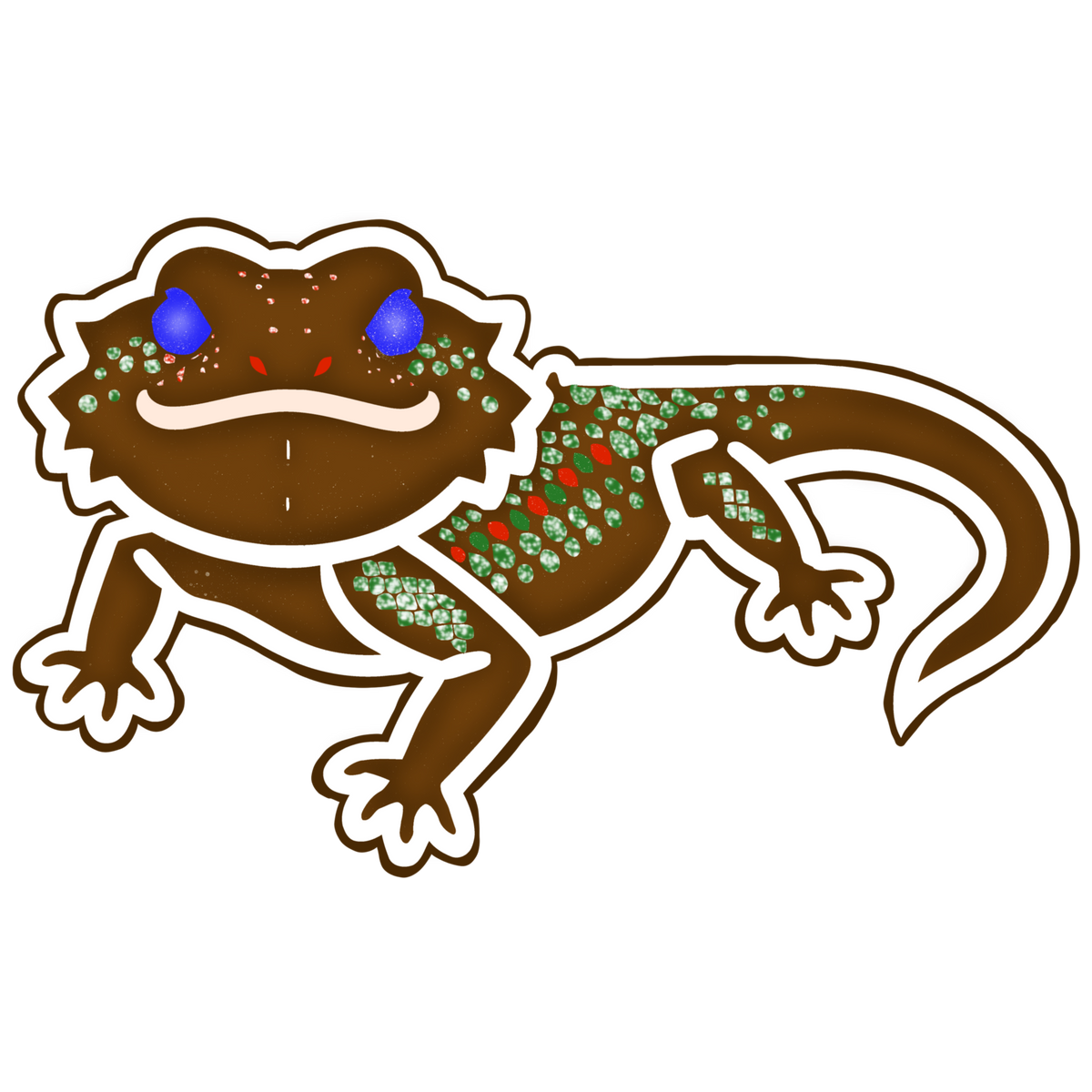 Gingerbeard Dragon Sticker