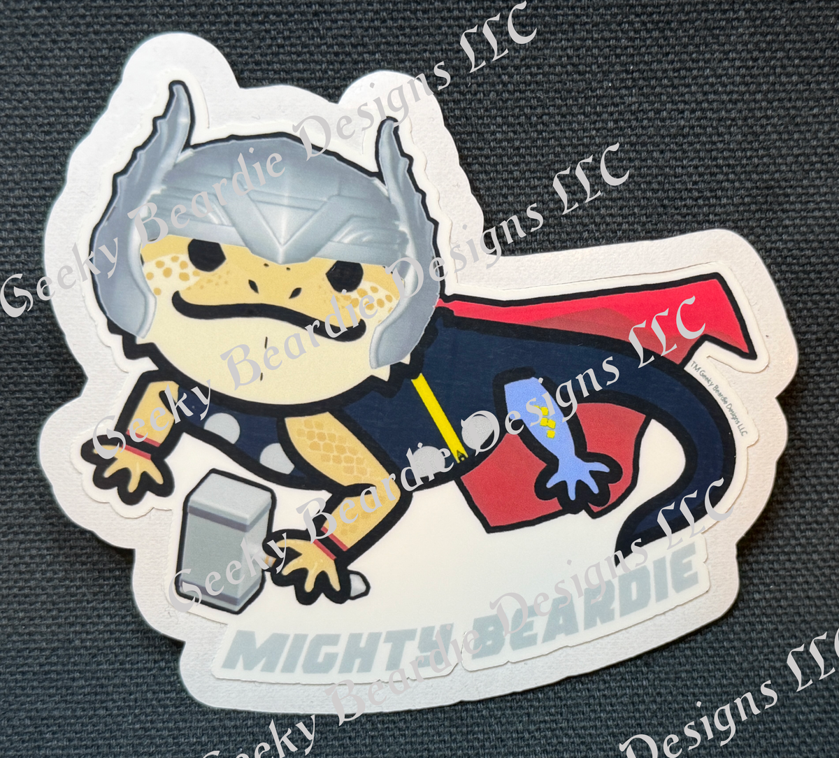 The Mighty Beardie Sticker