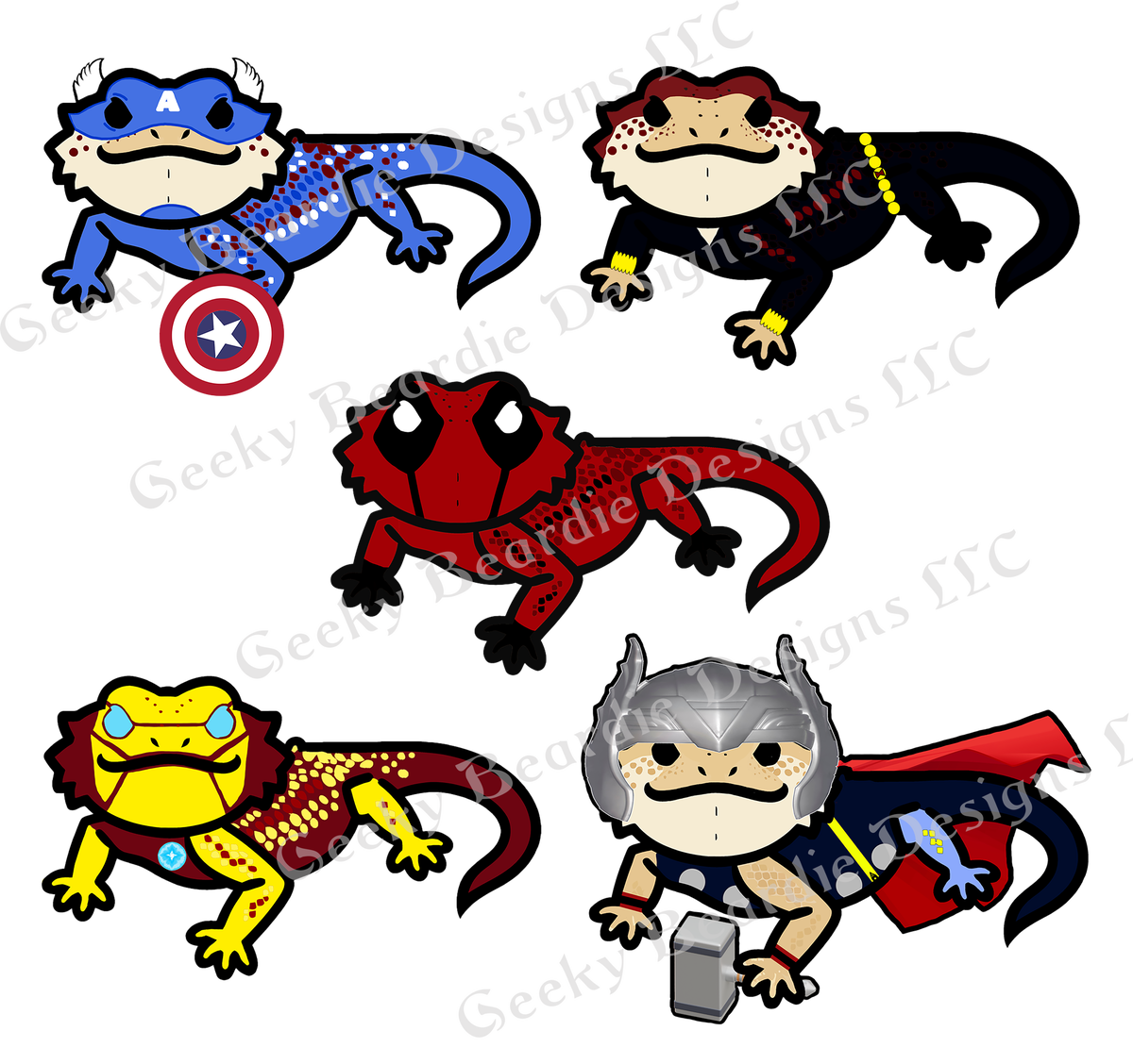 Super Beardies, Series 1 Sticker Pack